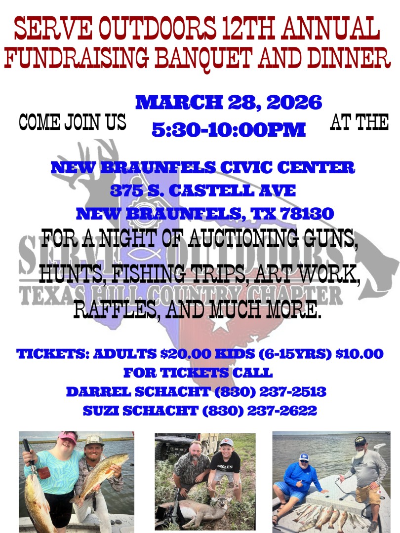 2026 Annual Serve Outdoors Banquet Flyer